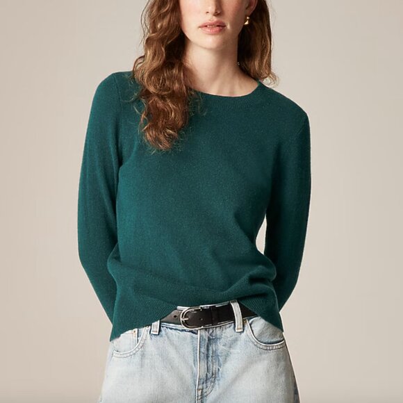 J. Crew 100% Cashmere Relaxed Fit Crewneck Sweater Size S - Picture 1 of 6